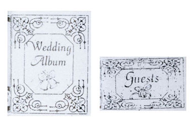 Dollhouse Miniature Wedding Book Set, 1pc